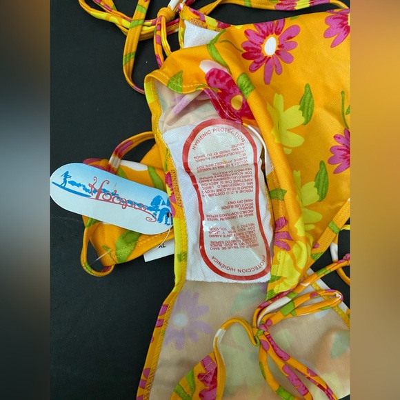 Hoopa orange floral print Bikini Women’s Size XL - Picture 10 of 10